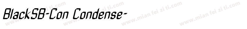 BlackSB-Con Condense字体转换